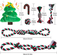 Aitmexcn Large Dog Toys for Aggressive Chewers - 7 Pack Christmas-Large - image 2