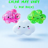 Premium Cloud Squishy Toy, Glow in the Dark Stress Ball - Green - image 3