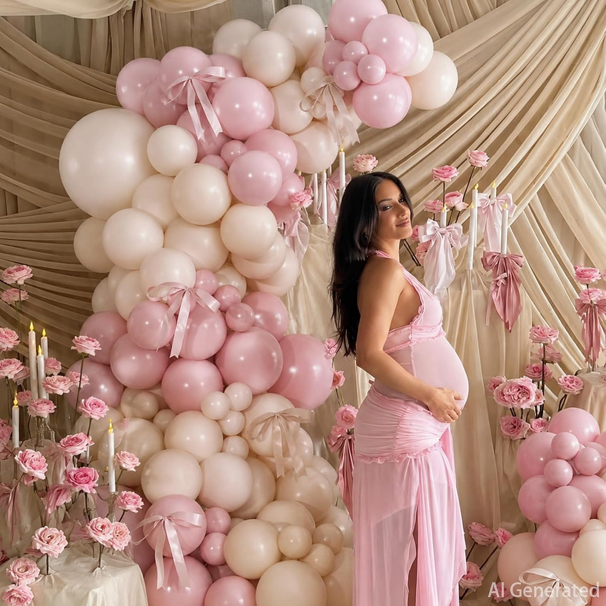 Pink Balloon Arch Kit, 145Pcs Baby Shower Birthday Decor – Fun for Kids & Family - Dusty Pink - image 2