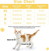 Cat Harness and Leash Set, Escape Proof Soft Vest Walk Pink XS – Essentials for Cats - Lemon yellow / Small - image 2