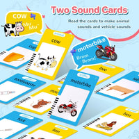 Spanish & English Talking Flash Cards for Toddler - Blue / Upgrade Version(abc+123-510 English Words) - image 2