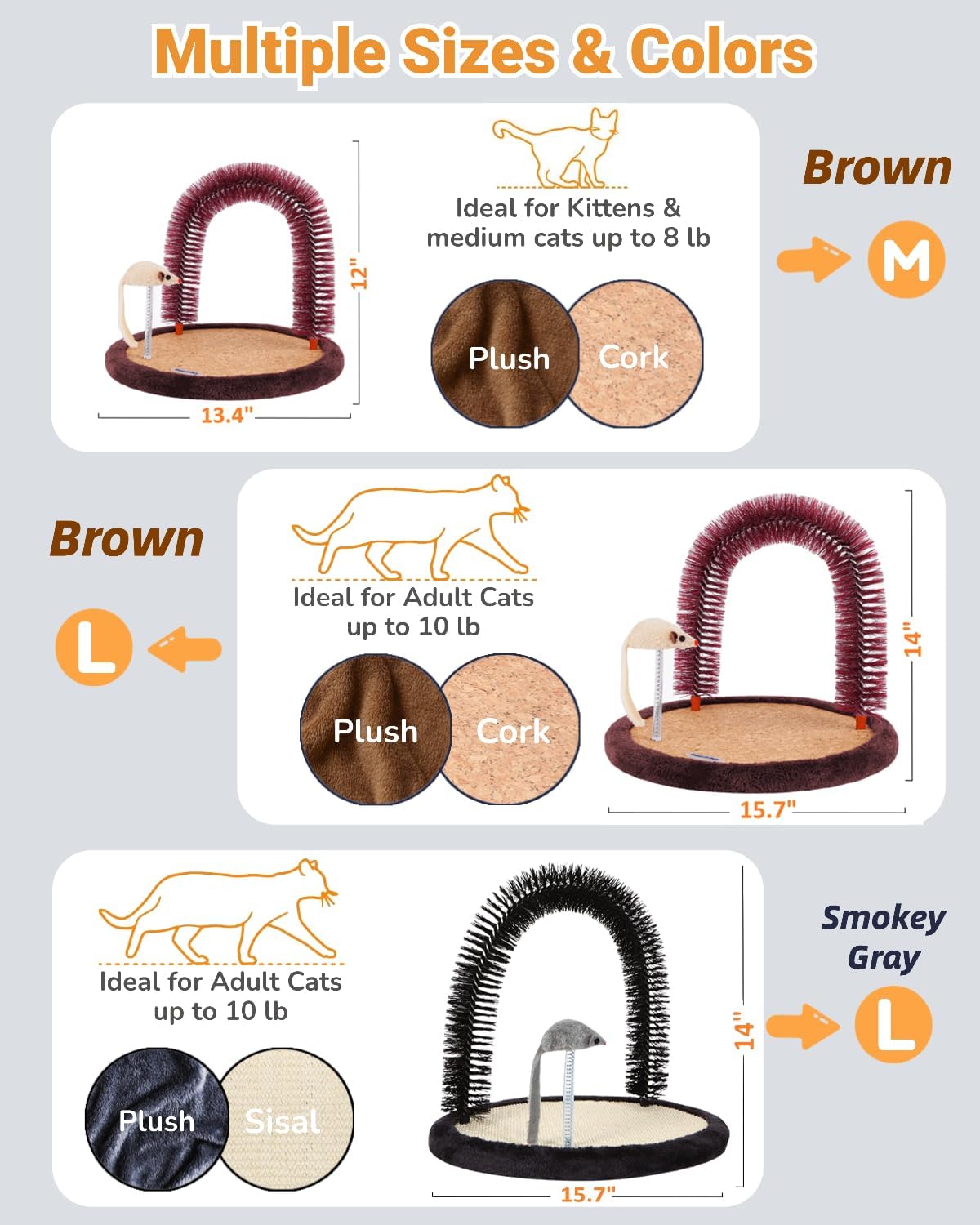 Happi N Pets Large Cat Self Groomer - Medium - image 2