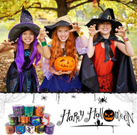 SUNPROUND Halloween slap bracelets with pumpkin, ghost, bat and witch prints - view 12