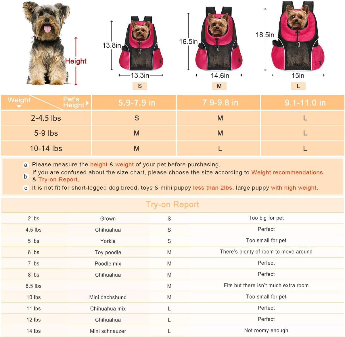 WOYYHO Pet Dog Carrier Backpack - Rethink Pink / Medium(5-9lbs) - image 4