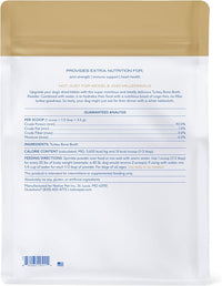 Native Pet Bone Broth for Dogs and Cats - Turkey Bone Broth Powder Dog Food Toppers for Picky Eaters - Provides Extra Nutrition for Joint Strength, Immune Support & Heart Health - 192 Scoops