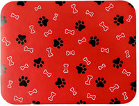Pet Cat Dog Food Mat Non Slip Mat for Dog Water Bowl Mat Quick Dry - Red / 24*16.9 in