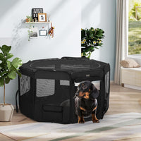 Dog Playpen Portable Pet Play Pens for Small Dog/Cat/Rabbit/Chicks - Black / 8 / Small (28"x28"x14") - image 3