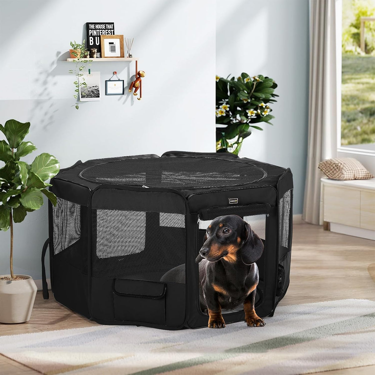 Dog Playpen Portable Pet Play Pens for Small Dog/Cat/Rabbit/Chicks - Black / 8 / Small (28"x28"x14") - image 3