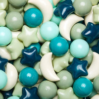 GOGOSO Ball Pit Balls Stars Moon Shapes Plastic Pitballs for Child - 100 balls / Green