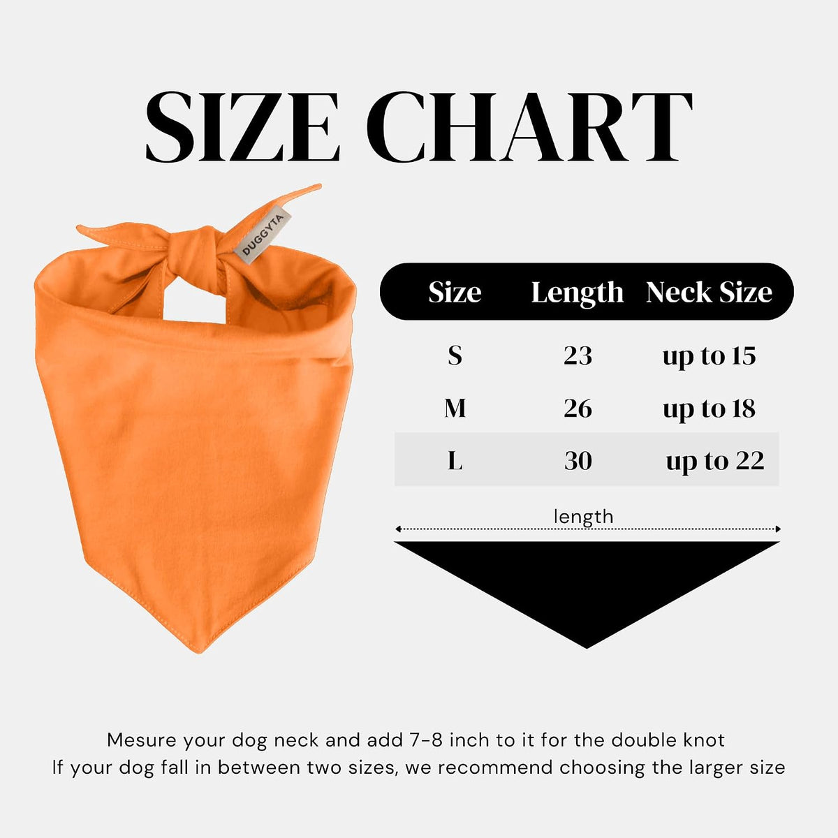 Premium Solid Olive Dog Bandana - Orange / Large - image 2