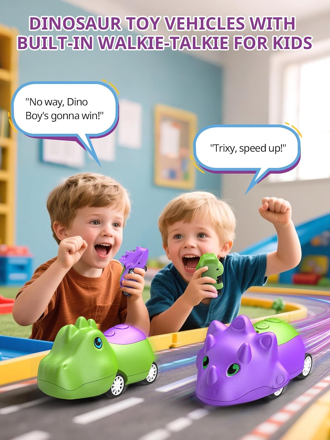 Inspireyes Kids Walkie Talkies - Green Dino / 2 Pack - image 2