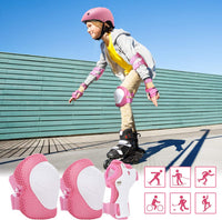 WayEee Kids Bike Helmet Set Knee Pads Adjustable Protective Gear - Pink / S(3-10years) - image 2