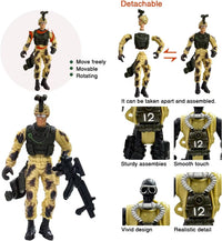 Army Men Action Figures, Soldiers Toys with Weapons for Boys 4-7 - Yellow - image 4