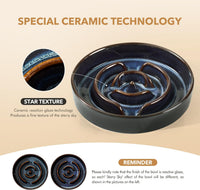 Raised Slow Feeder Dog Bowls, Elevated Dog Bowls Slow Feeder – Essentials for Dogs - 1 x Starry Sky + Stand - A / L- 8.2inch / 1.6 Cups - image 4