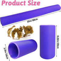 Collapsible Pet Tunnel 2 PCS Hamster Fun Tunnels – Essentials for Small Pets - Purple - image 2