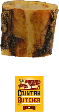 2" Beef Marrow Dog Bones for Aggressive Chewers, Small Breed Dog Treat, Natural, Tough, Chew Toy, Made in The USA, 6 Count