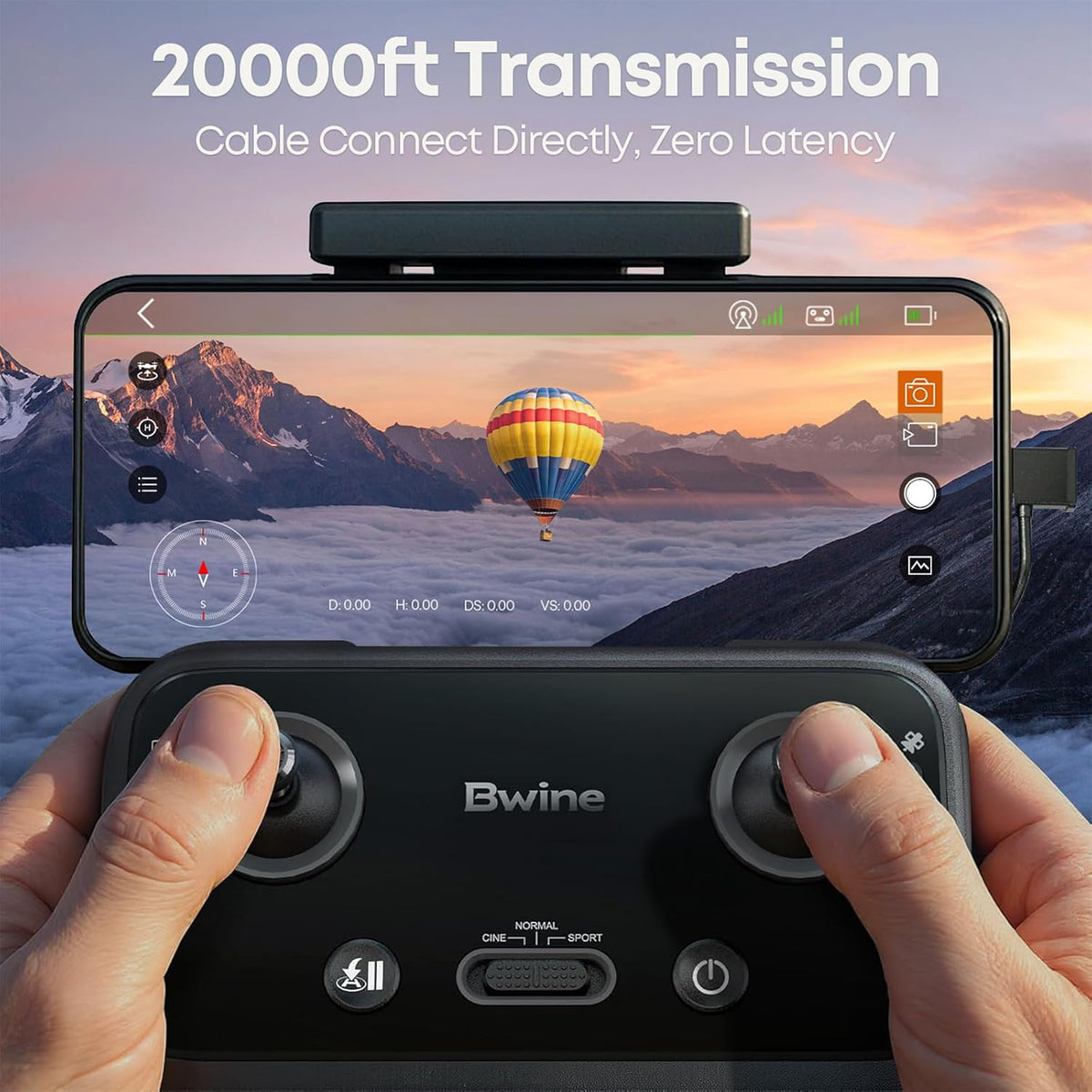 Bwine F7MINI 8K Photo 5.5" 1080P RC Screen Drones with Camera - Dark gray with orange - image 3
