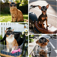 Dog Helmet and Goggles for Small Dogs - X-Small-(Black+Black) - image 2