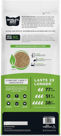 World's Best Cat Litter, Comfort Care, Unscented, Odor Control - 32 lb - image 4