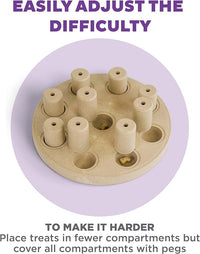 Outward Hound by Nina Ottosson Dog Smart Treat Puzzle Enrichment Toy, Level 1 Beginner, Tan, Composite