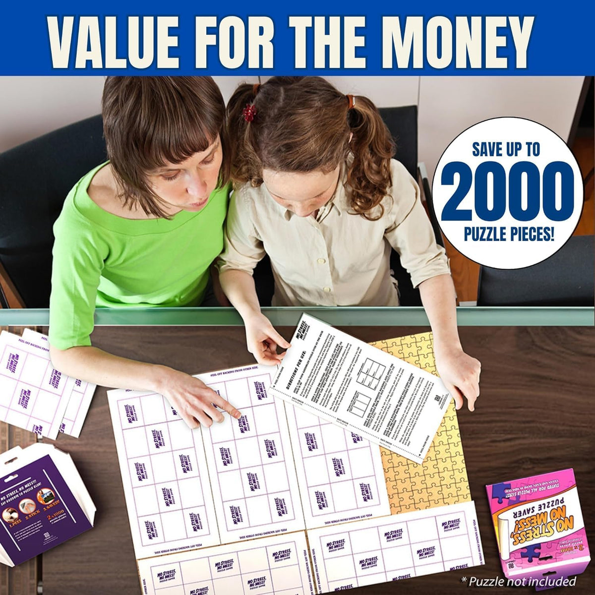 Permanent Adhesive Puzzle Saver Sheets, Preserve 2, No Stress - 12 Sheets - image 4