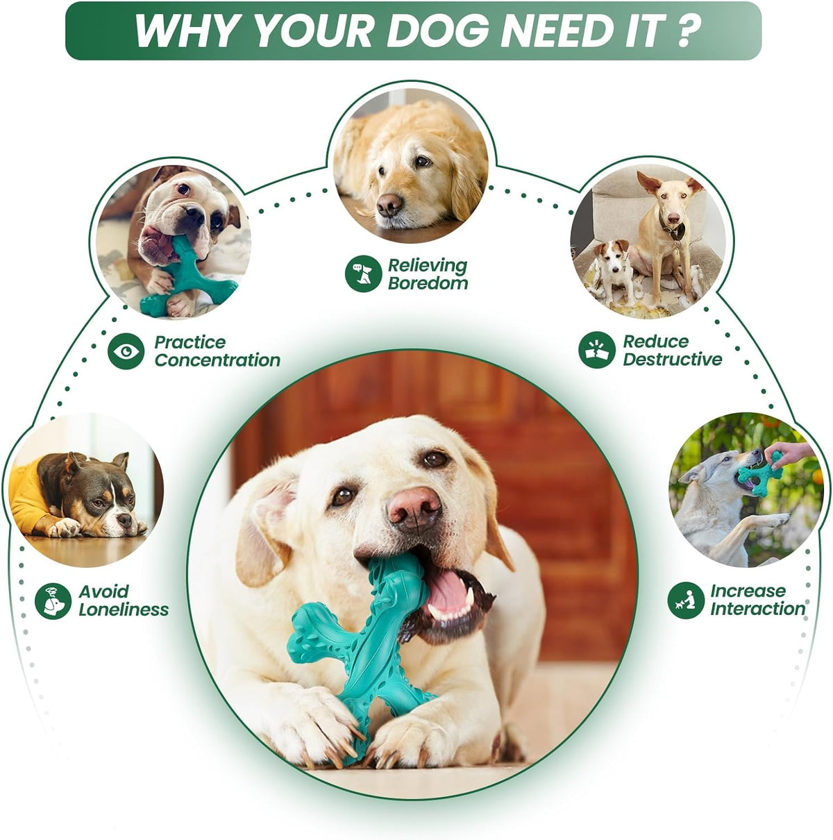 Dog Chew Toys for Aggressive Chewers Large Breed - Blue - image 4