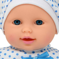 New York Doll Collection 11 inch soft body baby doll in polka dot onesie with pacifier and blanket - view 26