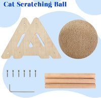 Outamateur Cat Scratching Ball Toy, Sisal Scratching Ball with Stable Stand, Interactive Cat Exercise Toy for Interactive Play and Exercise
