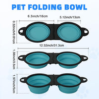 Collapsible Dog Bowls, Small Portable Travel Dog Bowls – Essentials for Dogs - Dark Green - image 3