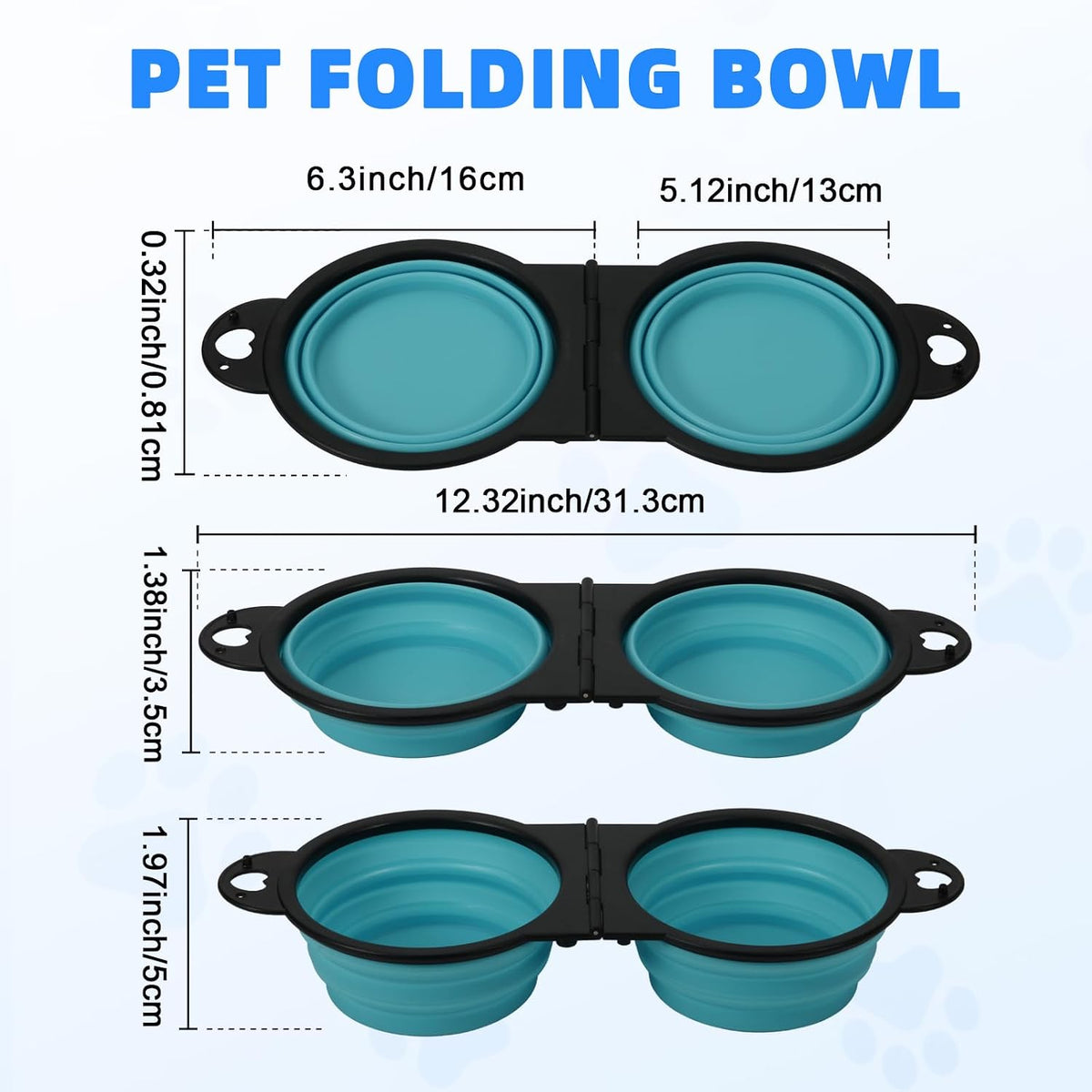 Collapsible Dog Bowls, Small Portable Travel Dog Bowls – Essentials for Dogs - Dark Green - image 3