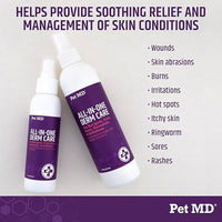 Pet MD All-in-One Derm Care - Hypochlorous Acid Spray for Dogs & All Pets - Skin Soother for Dogs & Wound Spray for Dogs - Cat Wound Care, Dog Hot Spot Remedy, & Dog Itch Relief - 4oz