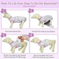 Kuoser Dog Recovery Suit for Dogs After Surgery,Professional Surgical Onesie for Female Male Dogs Spay Neuter,Soft Dog Surgery Suit Bodysuit for Abdominal Wounds Skin Disease,Light Purple Leopard XS