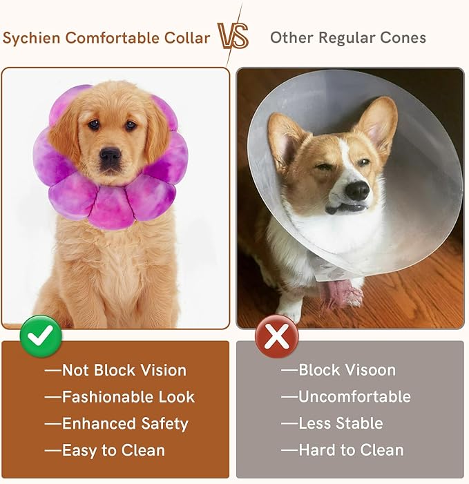 Cat Cone Collar Soft, Adjustable Cat Recovery Collar, Soft Cone for Cats Protective Cat Neck Cone After Surgery