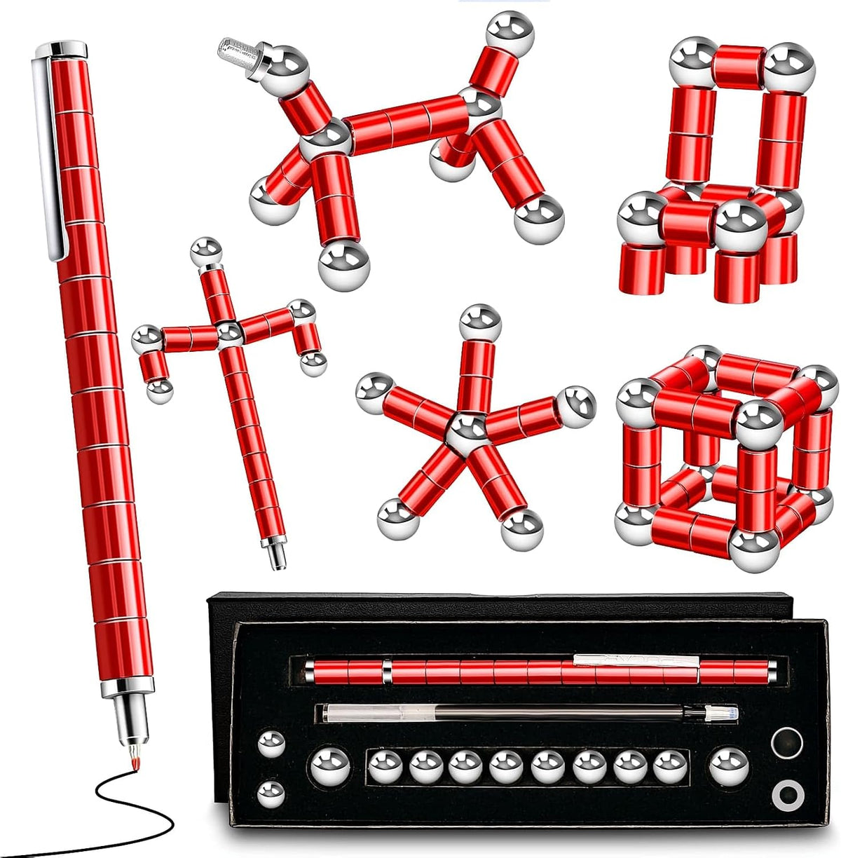 Fidget Gel Pen Gifts for Teens - Red