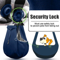 Tomkas Small Dog Sling Carrier, Classic Pocket & Classic Strap - Darkblue / M - Zip pocket & Adjust Strap - image 4
