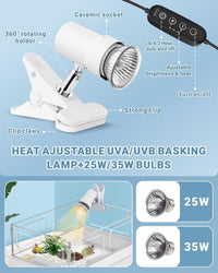 GOZILLA small turtle tank kit in white acrylic with adjustable lamp, filter and decorations - view 4