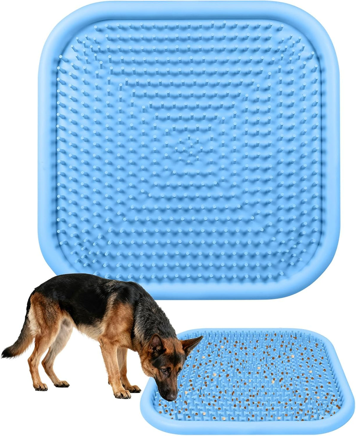 Silicone Snuffle Mat for Dogs 23.6"x 15.7" Large Slow Feeder Mat - Blue:23.6"x23.6"
