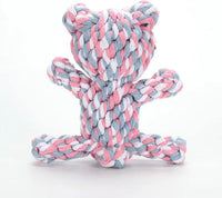 Dog Toys Puppy Teething Chew Toys 3 PCS - pink and white bear - image 3