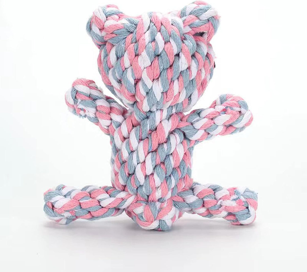 Dog Toys Puppy Teething Chew Toys 3 PCS - pink and white bear - image 3