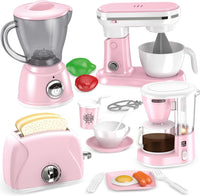 Play Kitchen Accessories, Play Kitchen Appliances Toy Set - Pink