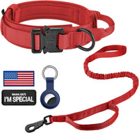 DAGANXI Tactical Dog Collar - Red-SET / L