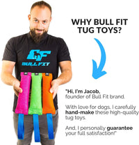 Bull Fit K9 Dog Bite Tug Toy with 2 Strong Handles - Green - image 4