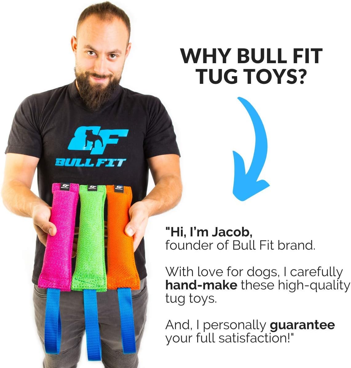 Bull Fit K9 Dog Bite Tug Toy with 2 Strong Handles - Green - image 4