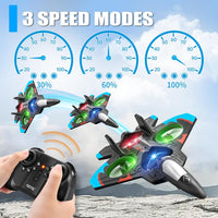 4DRC V32 Foam Remote Control Airplanes RC Planes for Kids Adults - Light Blue-2 Batteries - image 3