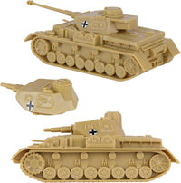 BMC Classic Toy Soldiers WW2 German Panzer IV tank in charcoal gray plastic - view 15