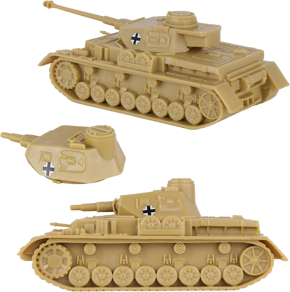 BMC Classic Toy Soldiers WW2 German Panzer IV tank in charcoal gray plastic - view 15