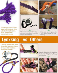 Dog Leash Slip Lead Braided Rope Pet Training Loop Leashes 5ft 6ft 8ft – Essentials for Dogs - Purple / 2PCS Slip Lead-1/2in x 5ft Large - image 2