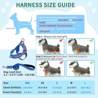 SlowTon No Pull Small Dog Harness and Leash Set with Front Clip – Essentials for Dogs - XX-Small / Dark Blue - image 2