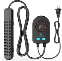 200W Aquarium Heater for 20-40 Gallon with Auto Shut-Off When Leaving - Black / 200W