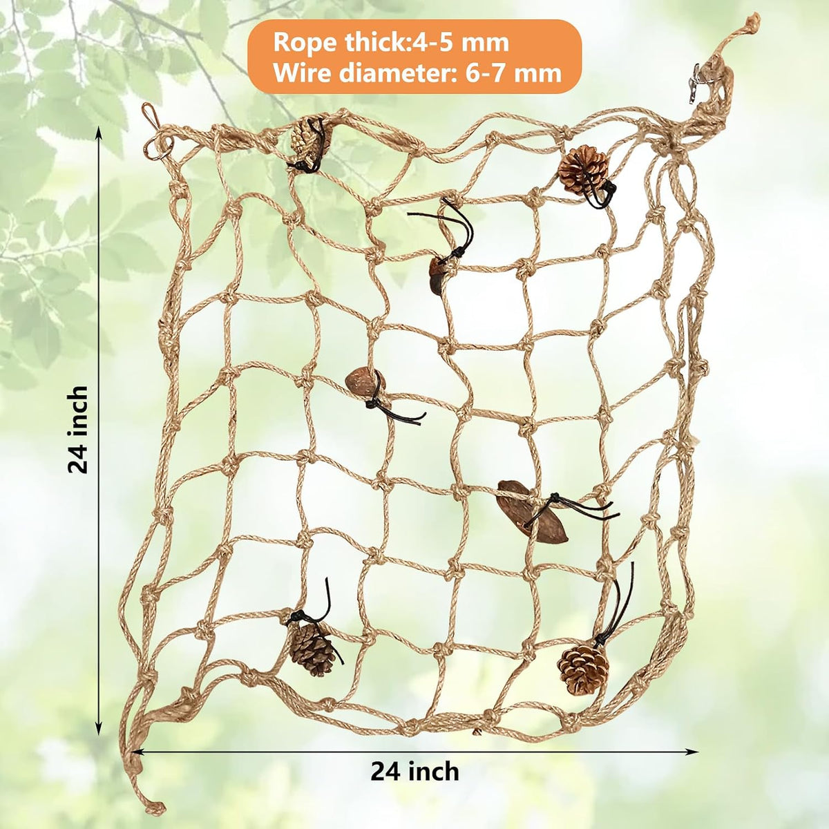 Natural Bird Rope Net, Large Size - Style1 - image 3